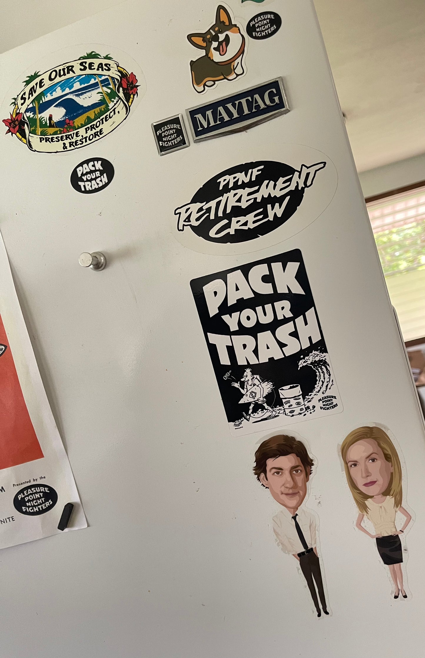 Pack Your Trash - TWENTY 5" x 3.5"(pocket size) SURF GEEK Stickers.