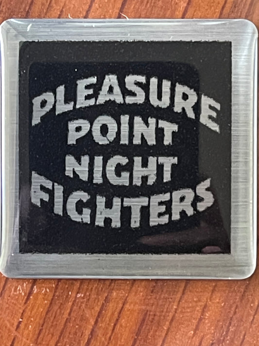 Stickers - Pleasure Point Night Fighters - Domed Decals, 1"x1" square clear vinyl (250 count)