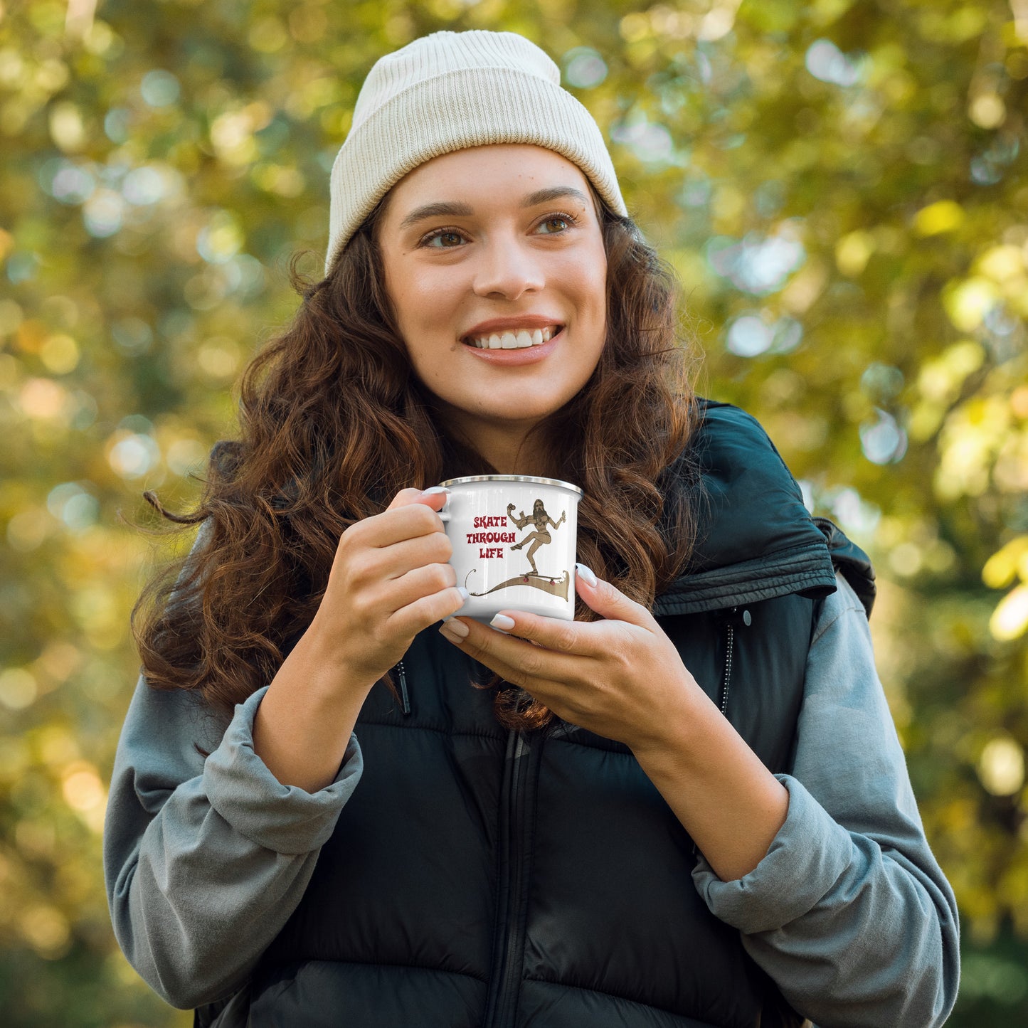 Skate Through Life - Enamel Mug