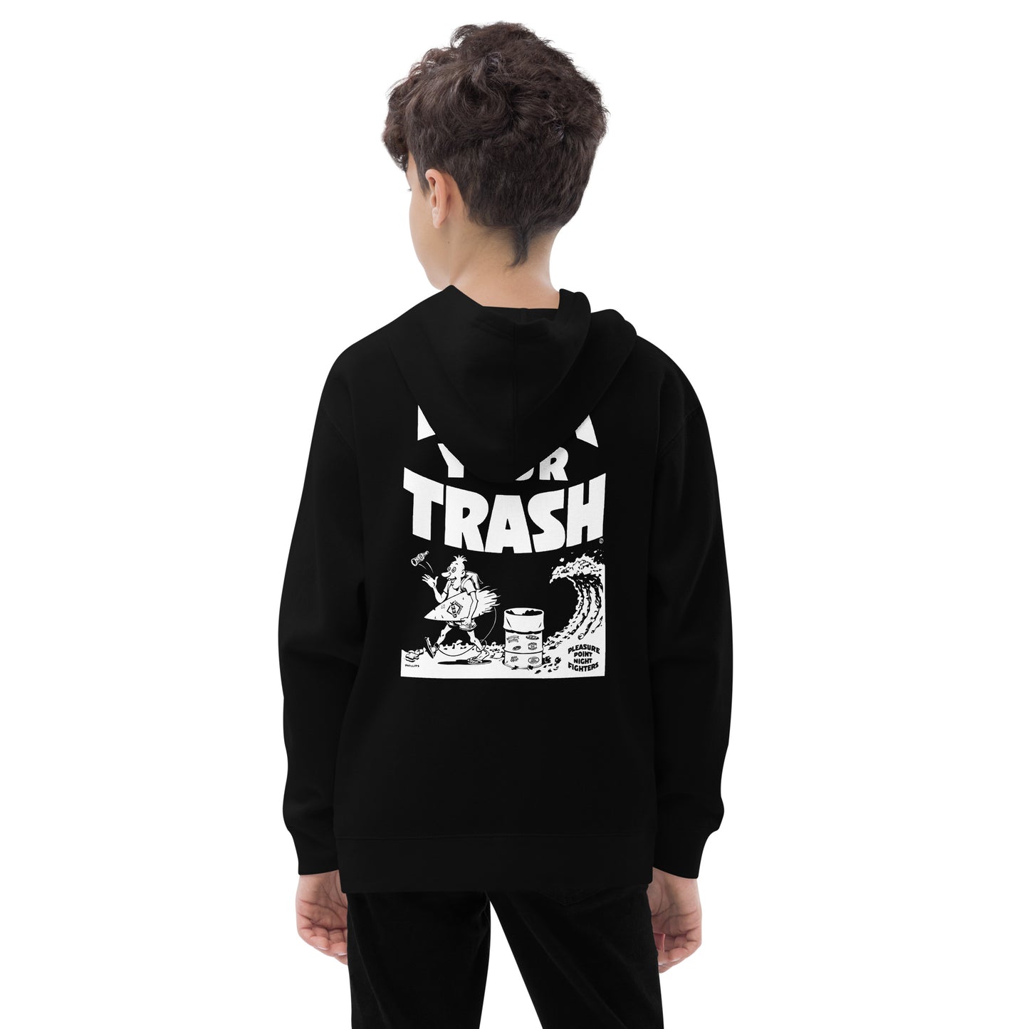 Pack Your Trash © - Surfer Geek - Kids fleece hoodie