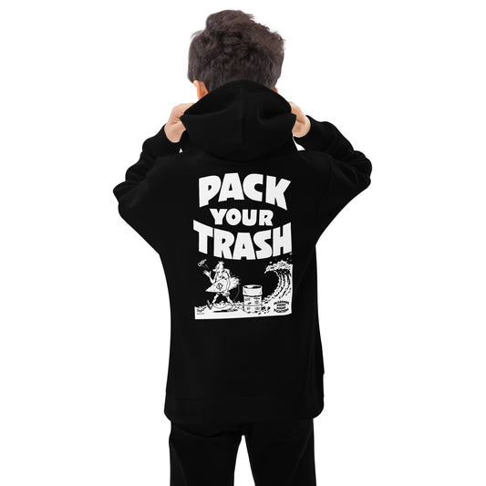 Pack Your Trash © - Surfer Geek - Kids fleece hoodie