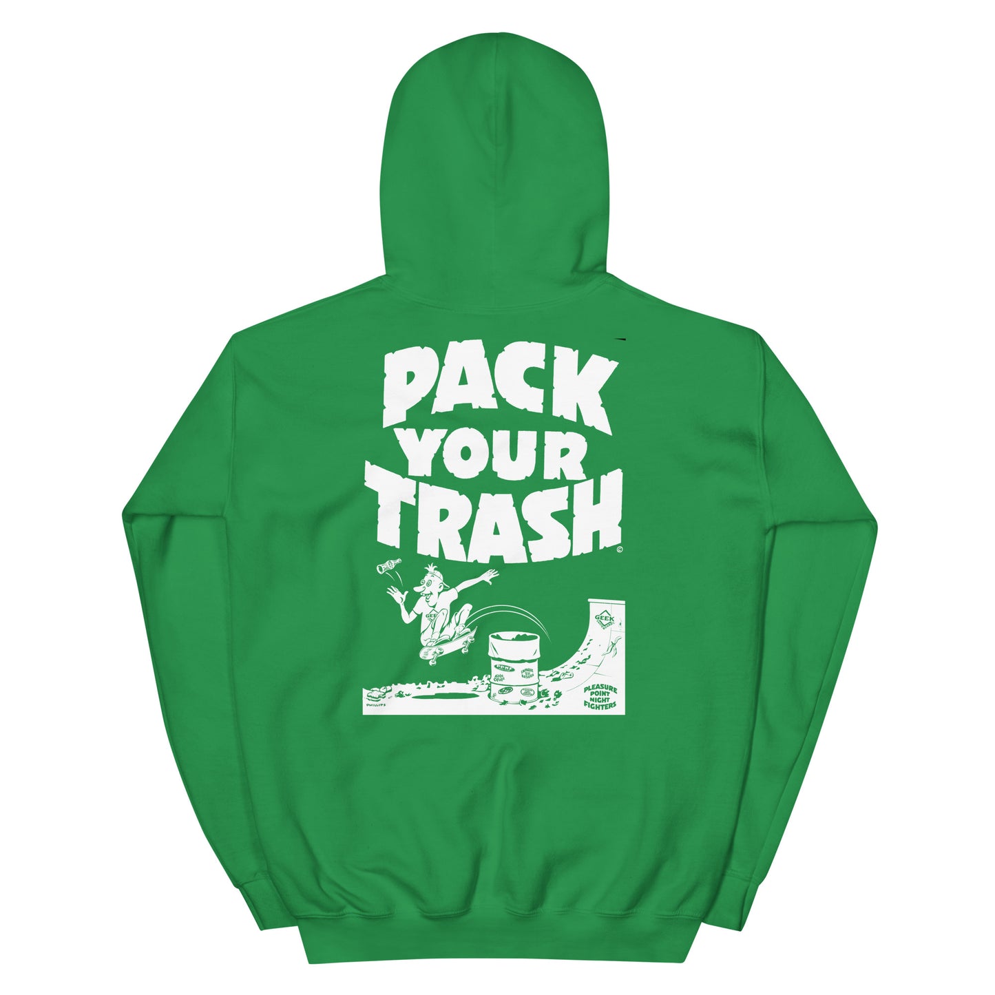 Pack Your Trash - Skater Geek - Unisex Hoodie