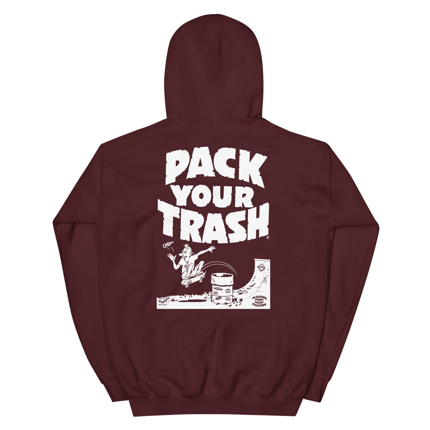 Pack Your Trash - Skater Geek - Unisex Hoodie