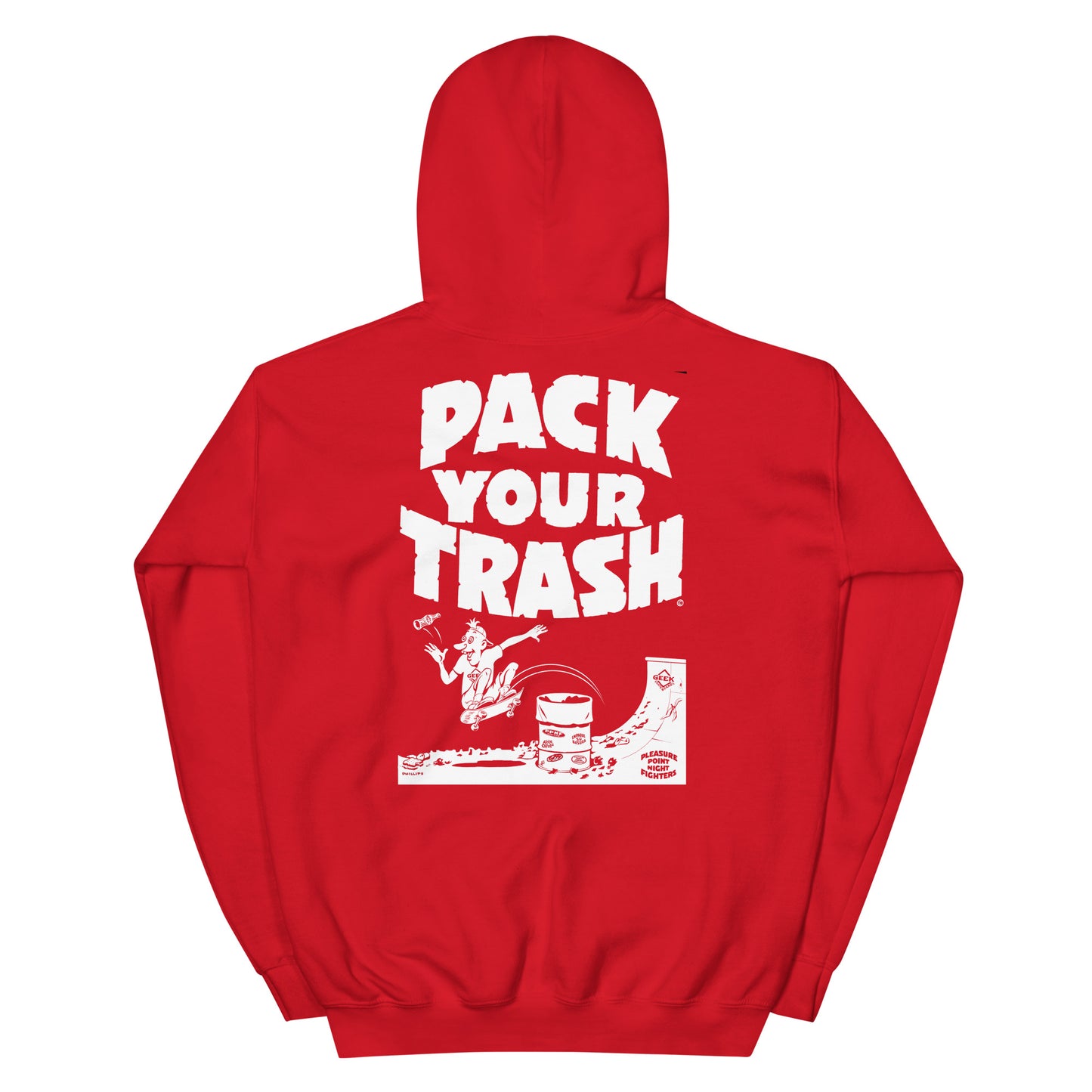 Pack Your Trash - Skater Geek - Unisex Hoodie