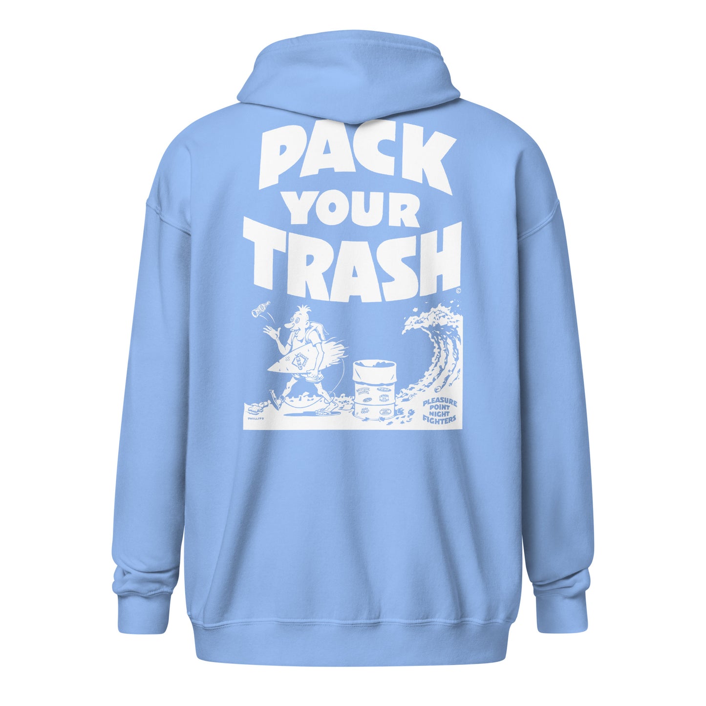 Pack Your Trash - Surf Geek - Unisex heavy blend zip hoodie