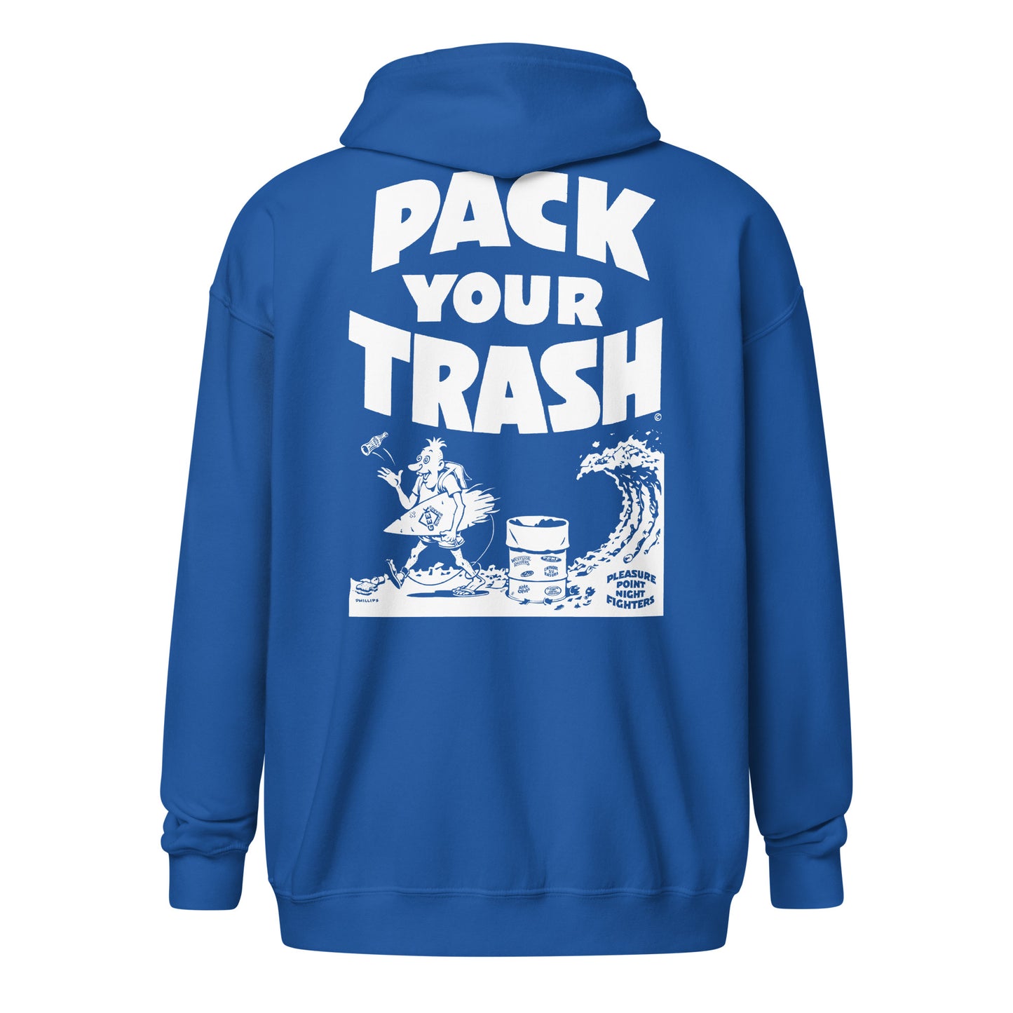 Pack Your Trash - Surf Geek - Unisex heavy blend zip hoodie