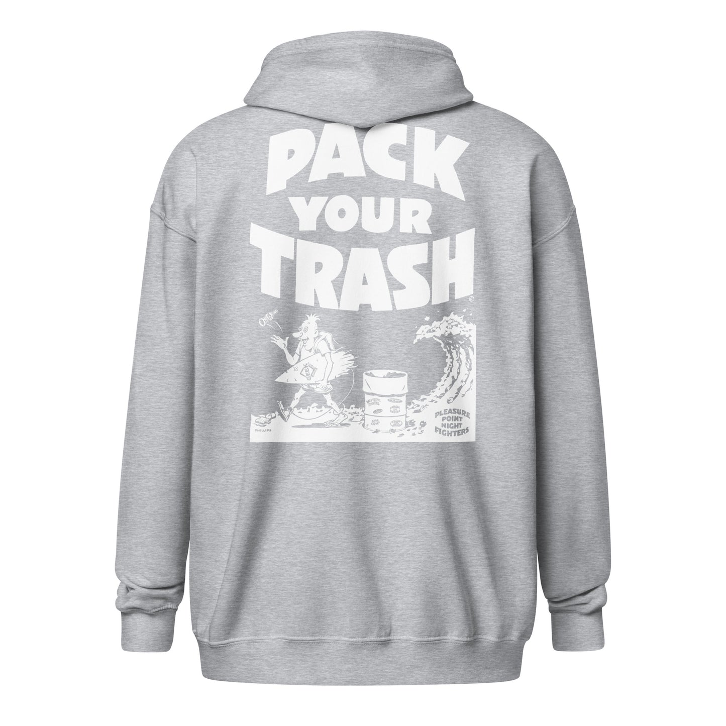 Pack Your Trash - Surf Geek - Unisex heavy blend zip hoodie