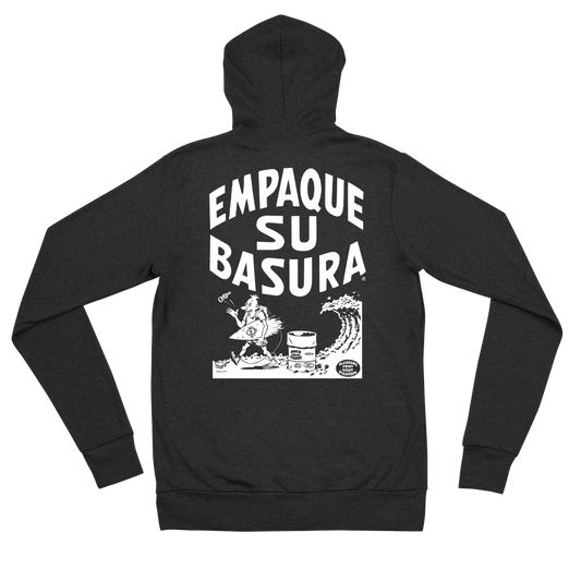 Pack Your Trash © - Empaque Su Basura - Unisex zip hoodie