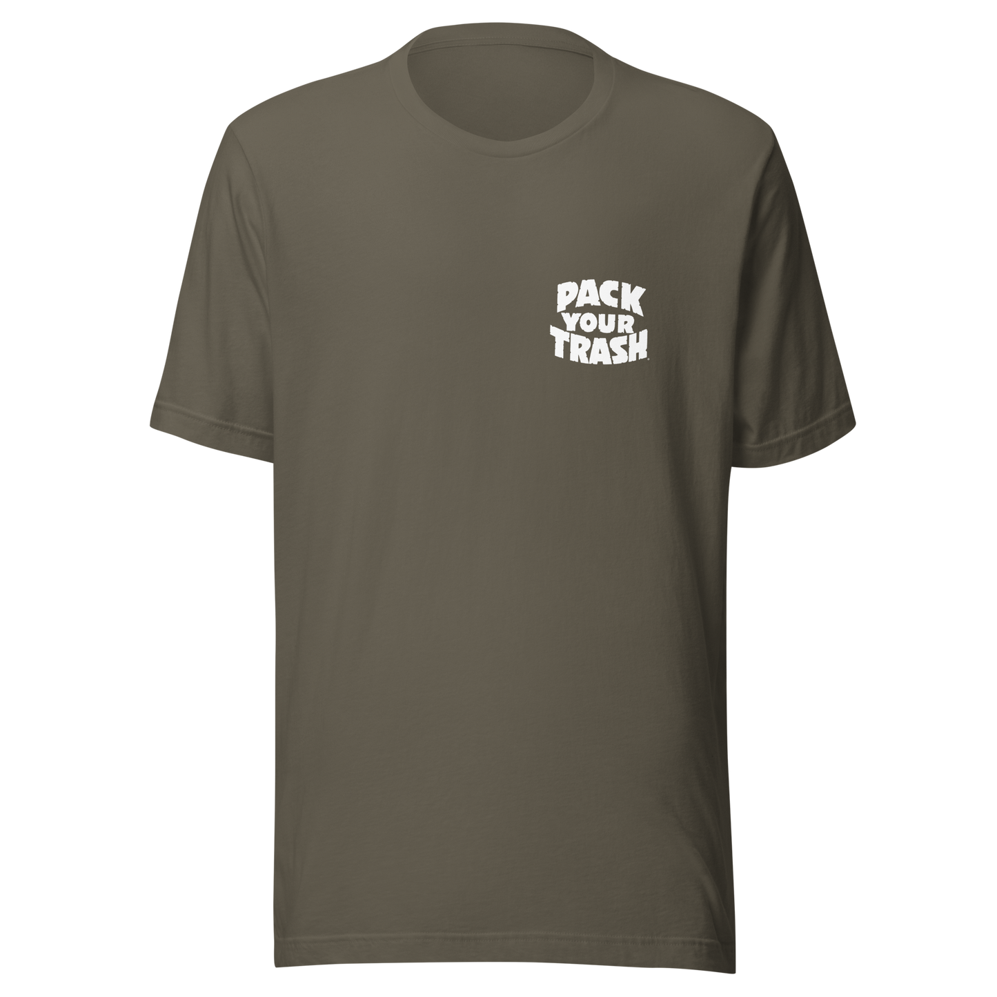 Pack Your Trash - Yucca + Can - White on Dark -Unisex t-shirt