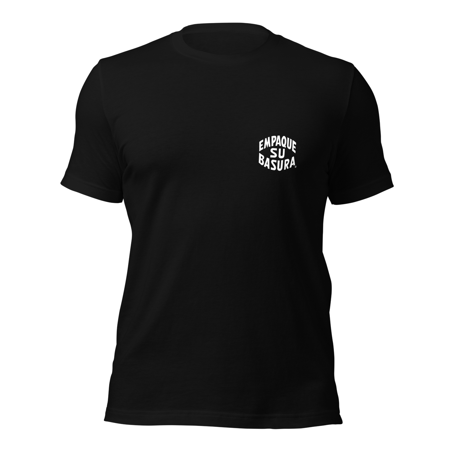 Pack Your Trash © Yucca White Logo Back - Empaque Su Basura Front -Unisex t-shirt