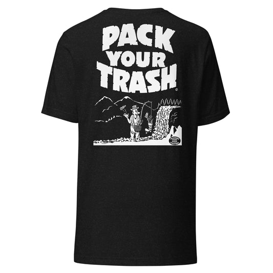 Pack Your Trash © - Lakota PYT - Fisher Geek Back -Unisex t-shirt