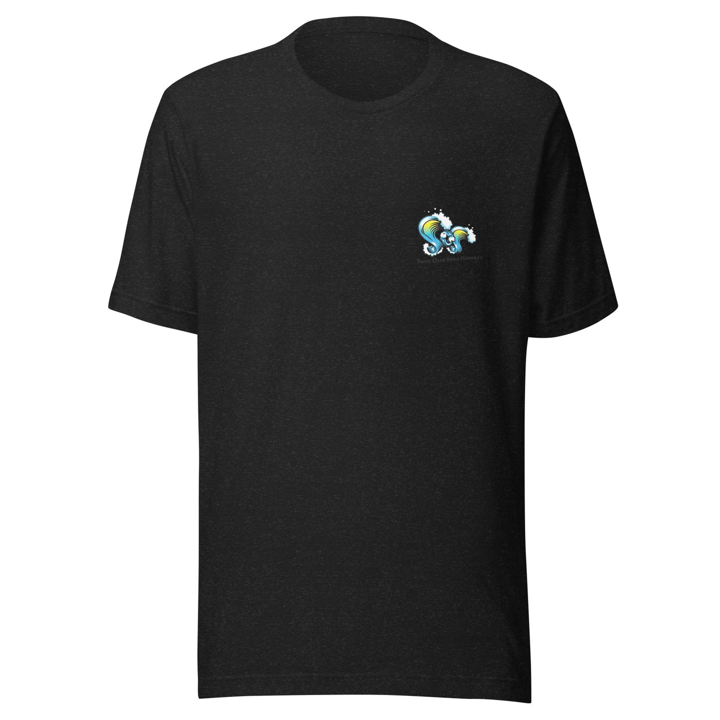 Save Our Seas Hawaii - SOS WAVES front - Wahine Back -Unisex t-shirt