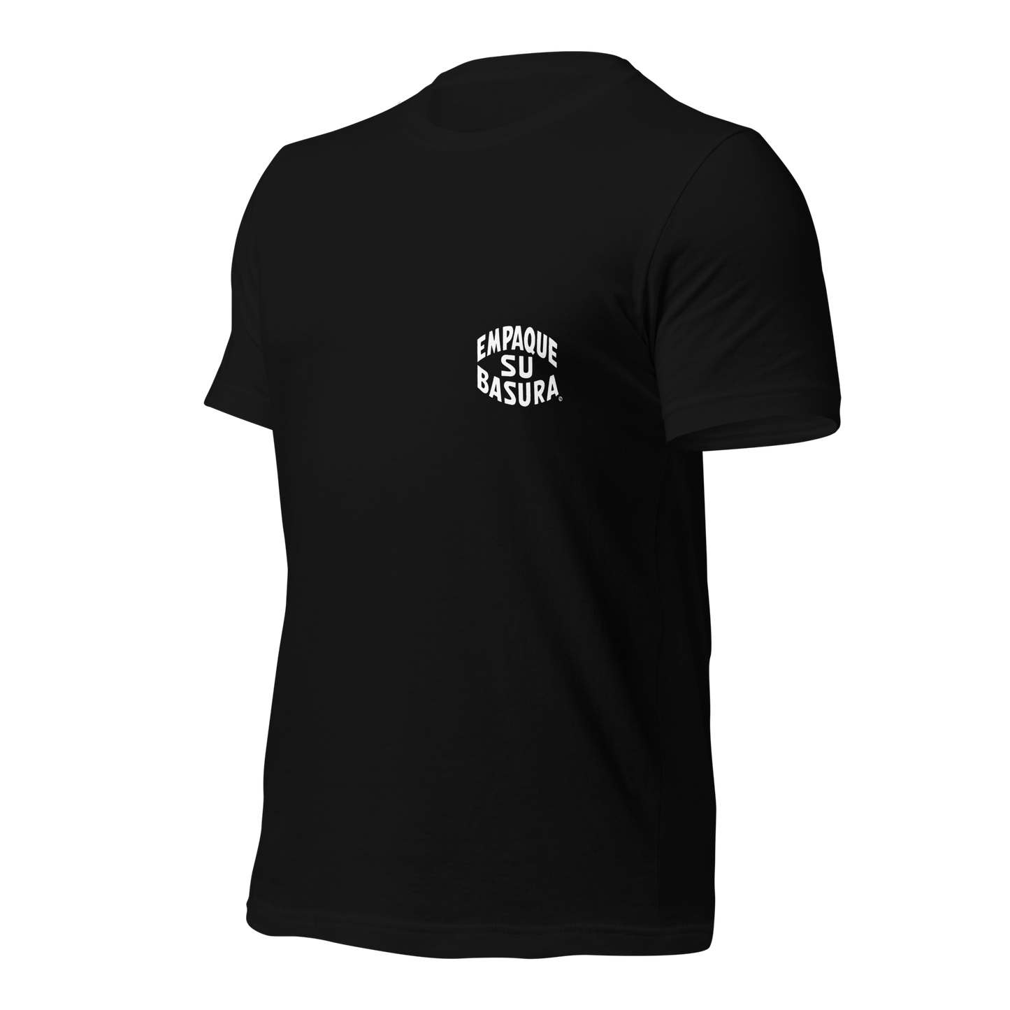 Pack Your Trash © Yucca White Logo Back - Empaque Su Basura Front -Unisex t-shirt