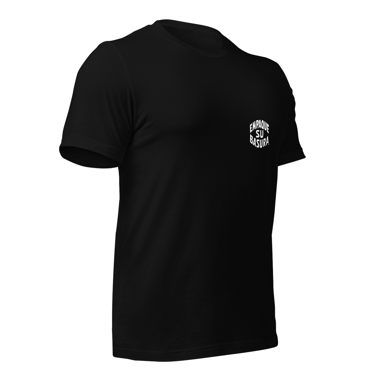 Pack Your Trash © Yucca White Logo Back - Empaque Su Basura Front -Unisex t-shirt