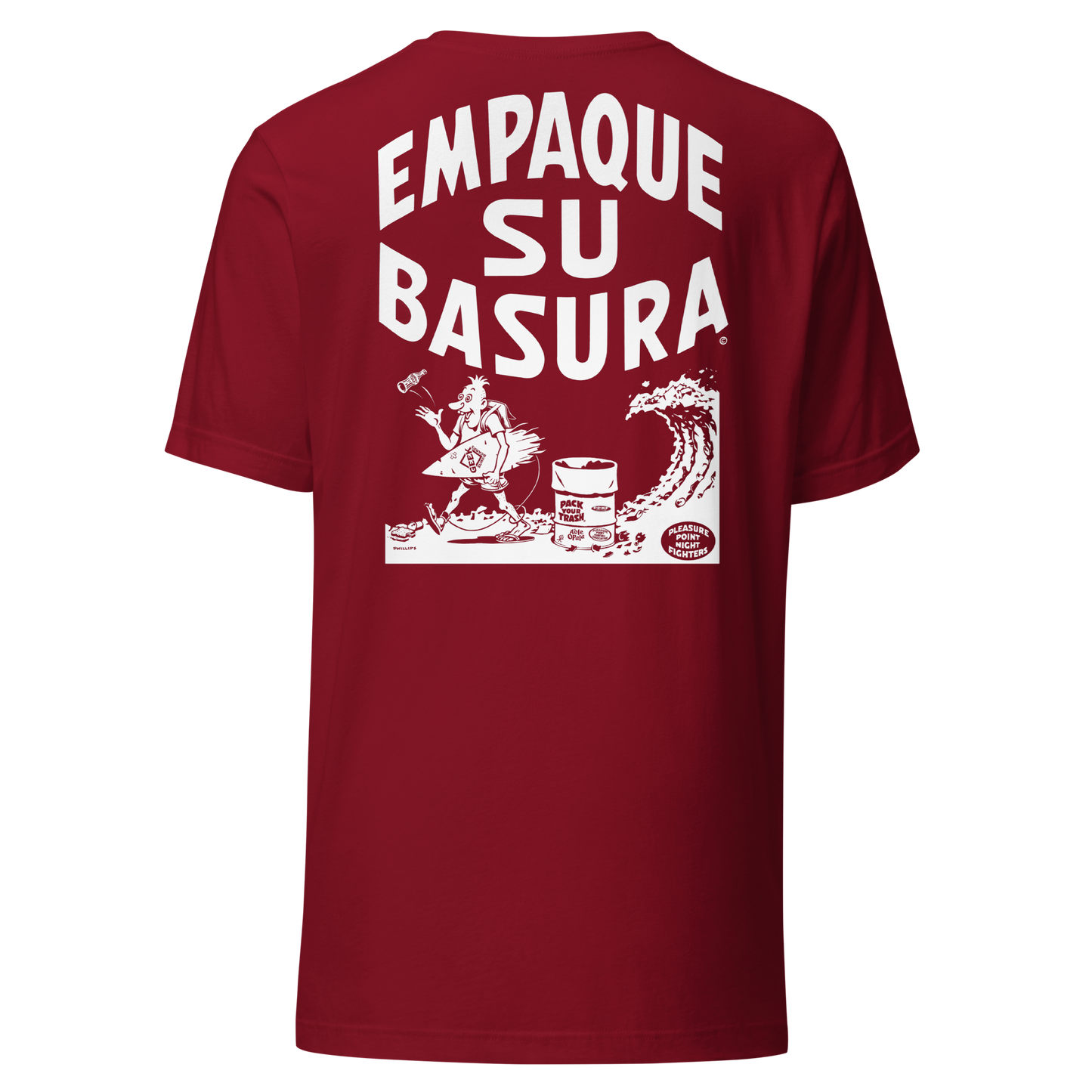 Pack Your Trash © - Surf Geek - Empaque Su Basura - Unisex t-shirt