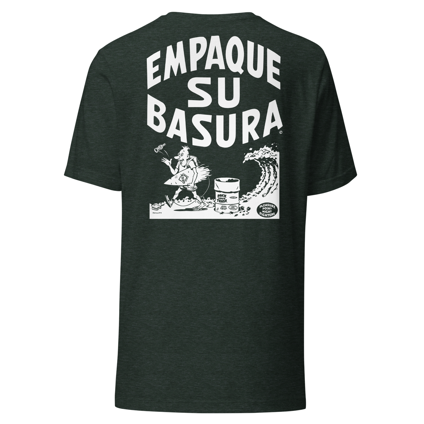 Pack Your Trash © - Surf Geek - Empaque Su Basura - Unisex t-shirt