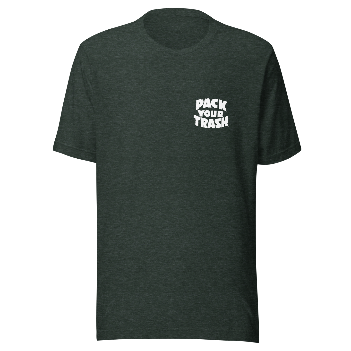 Pack Your Trash - Yucca + Can - White on Dark -Unisex t-shirt