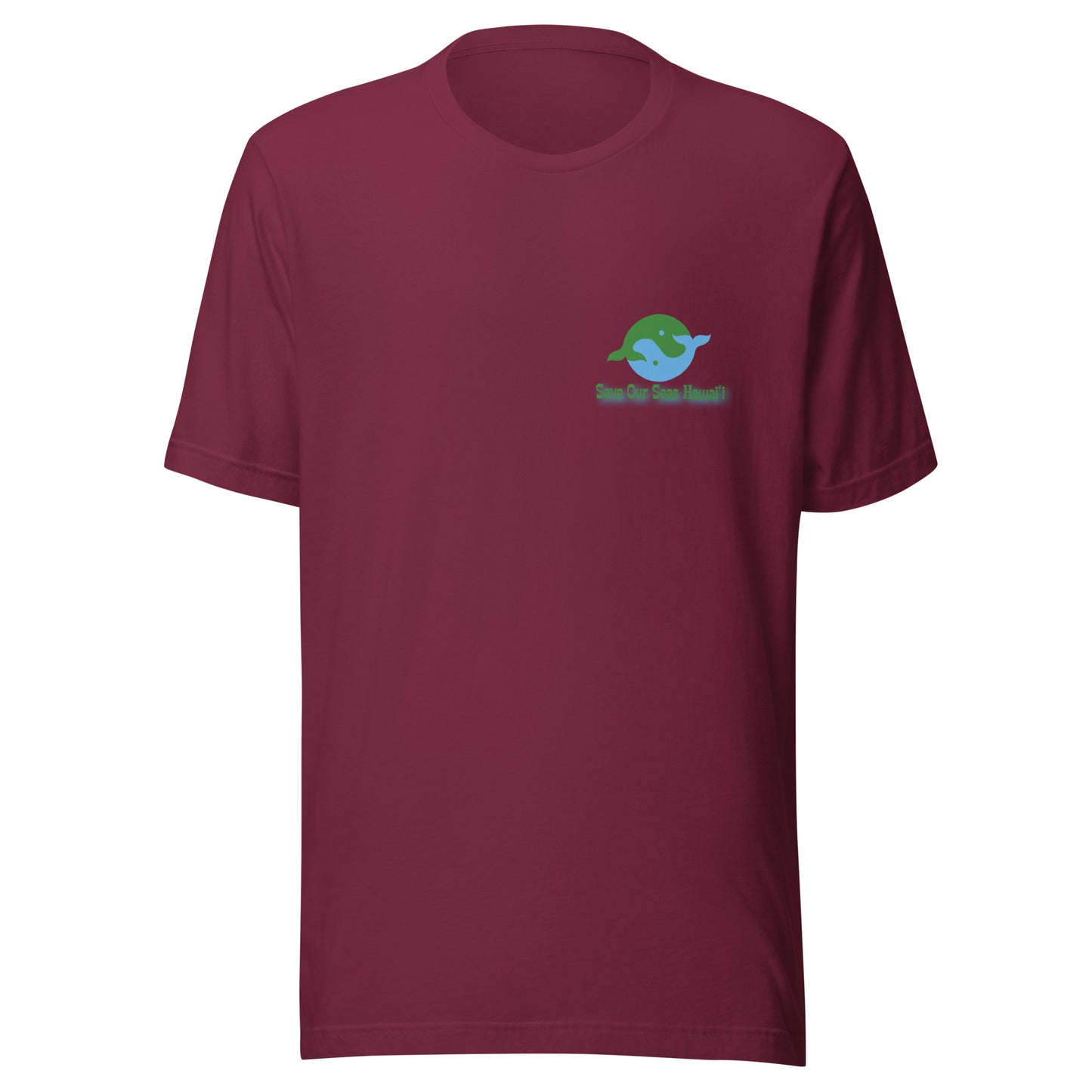 Save Our Seas Hawaii - Yin Tang Whale Front - Wahine Back -Unisex t-shirt