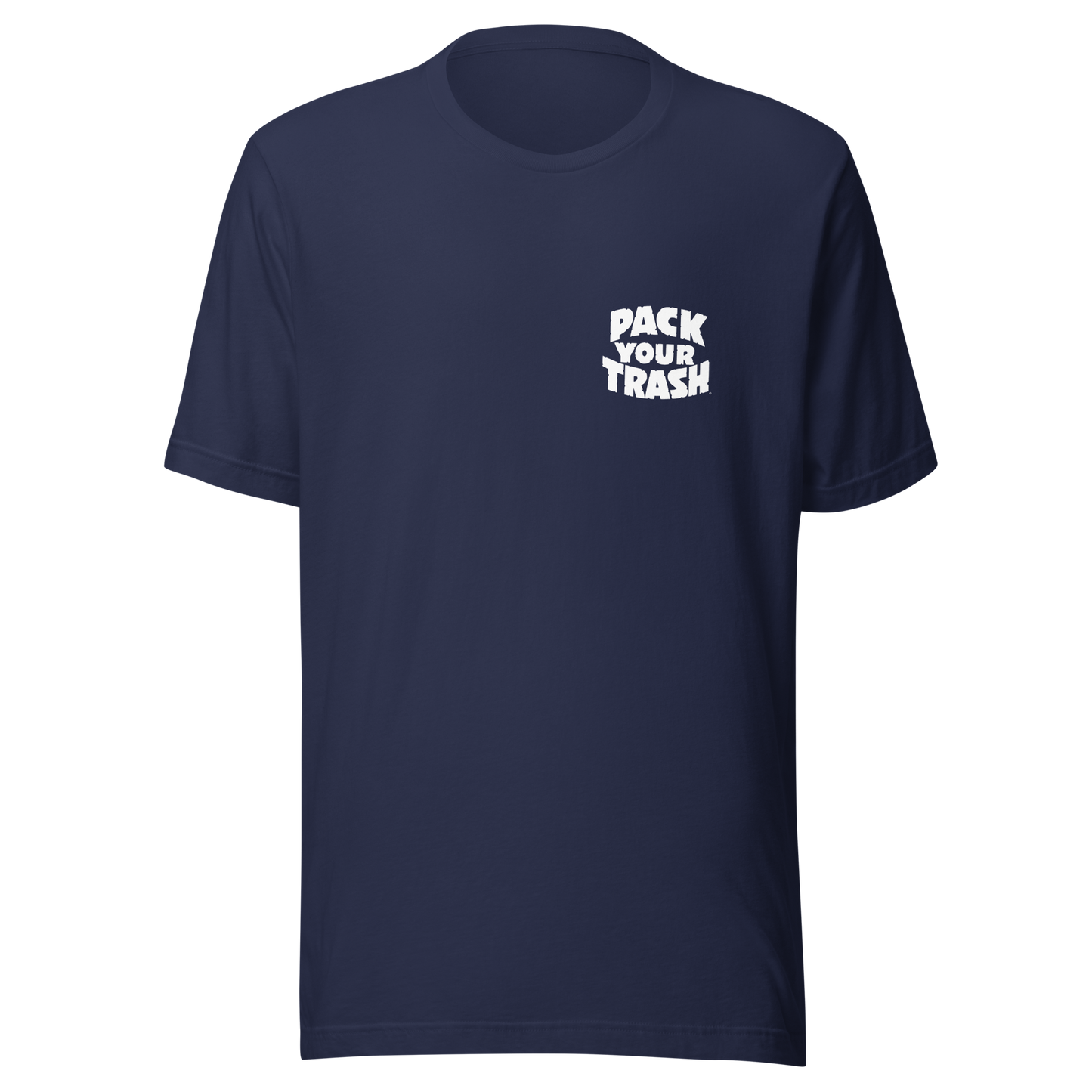 Pack Your Trash - Yucca + Can - White on Dark -Unisex t-shirt