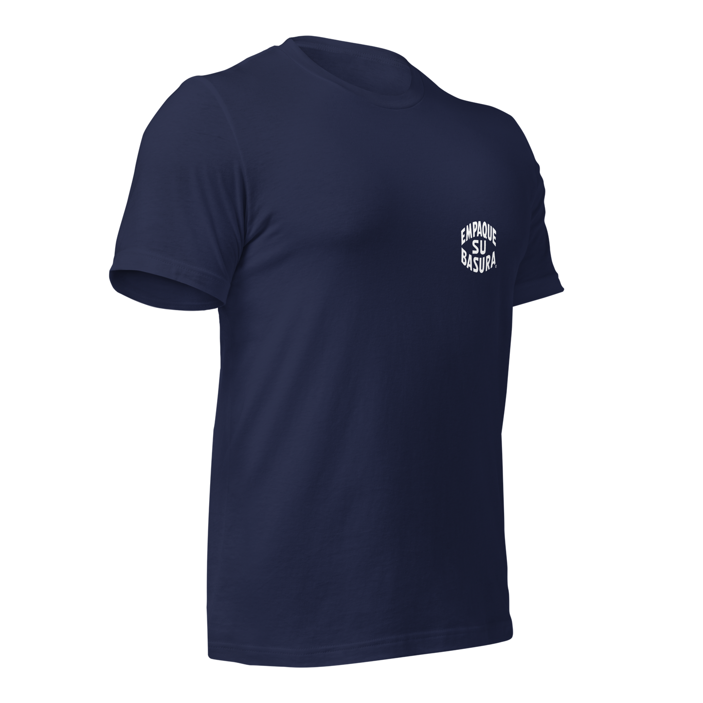 Pack Your Trash © Yucca White Logo Back - Empaque Su Basura Front -Unisex t-shirt