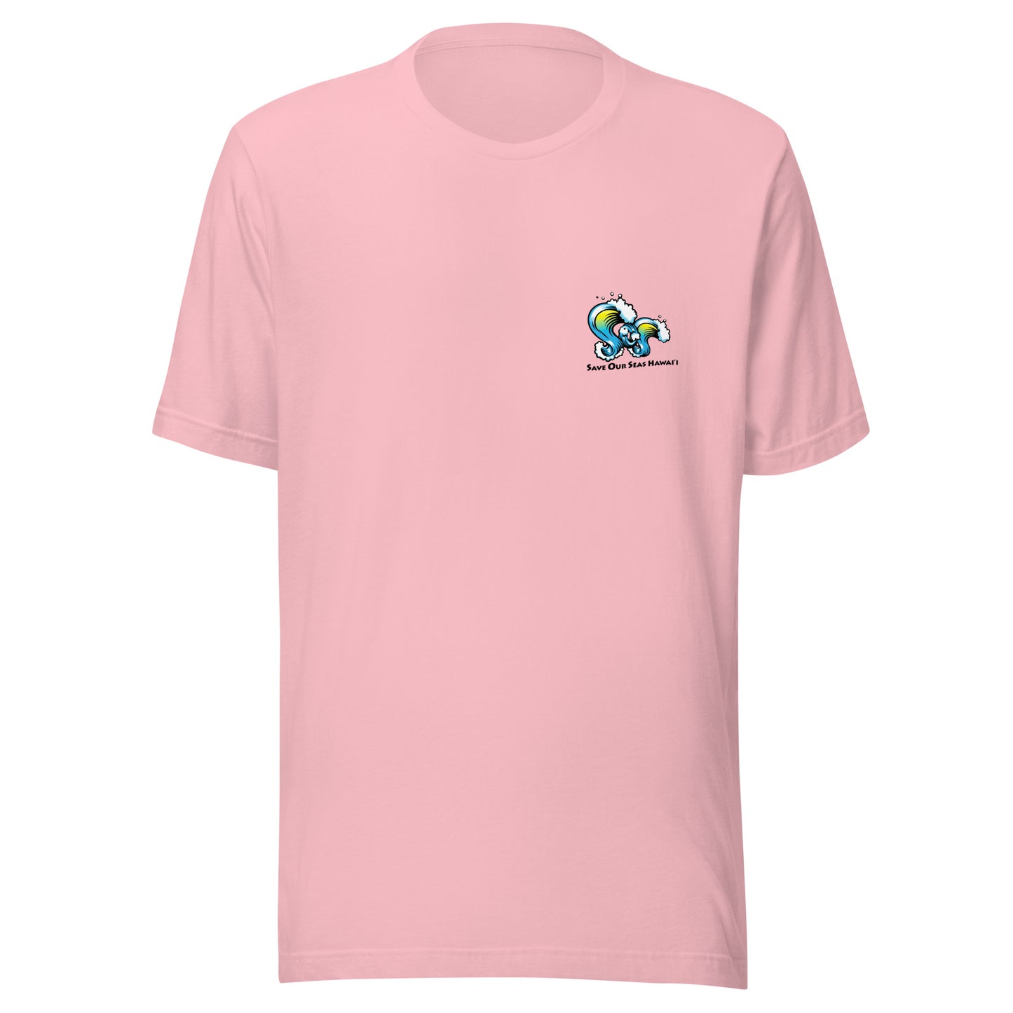 Save Our Seas Hawaii - SOS WAVES front - Wahine Back -Unisex t-shirt