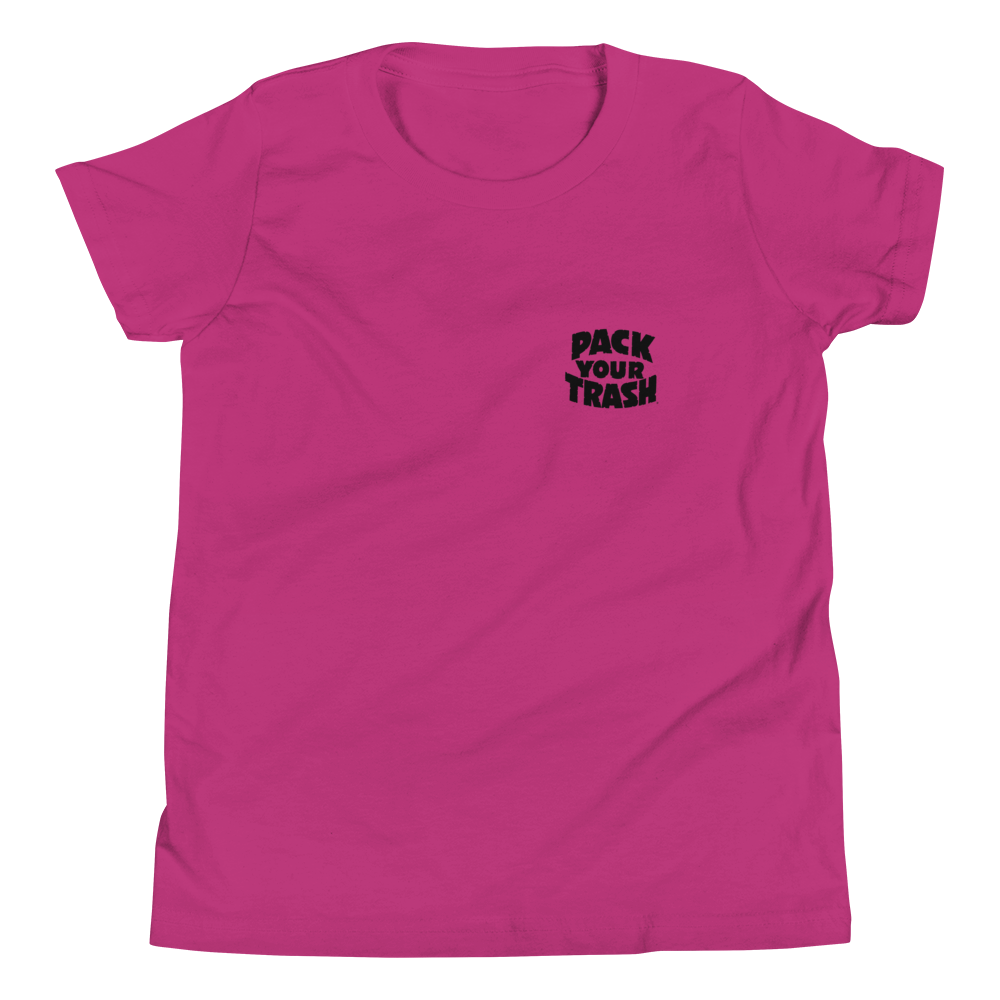 Pack Your Trash © - Recycle Racoon - Youth Short Sleeve T-Shirt