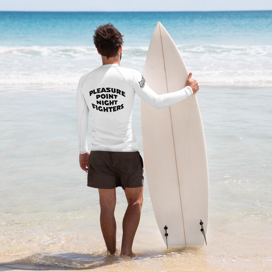 PPNF Custom - Pack Your Trash © front, PPNF Back, PYT Hibiscus Sleeve- Men's Rash Guard