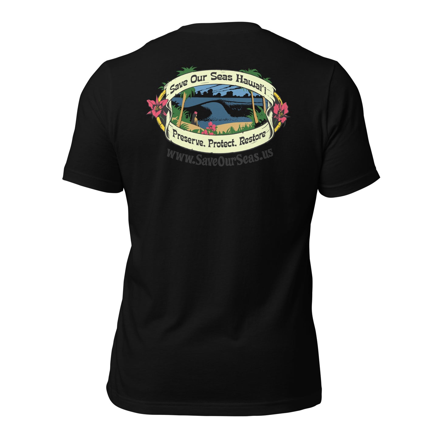 Save Our Seas Hawaii Back - CocoWireless Front - Unisex t-shirt