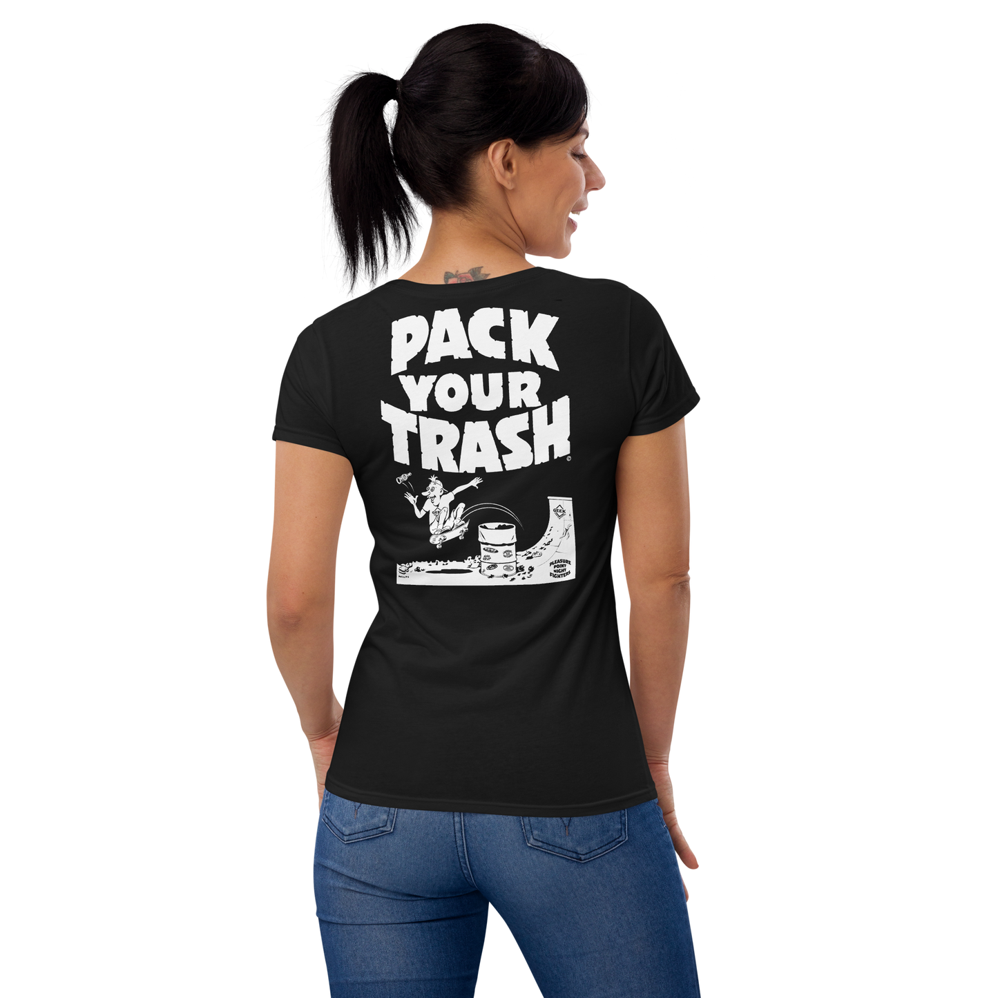 Skater Geek - Pack Your Trash © Original - Women's short sleeve t-shirt