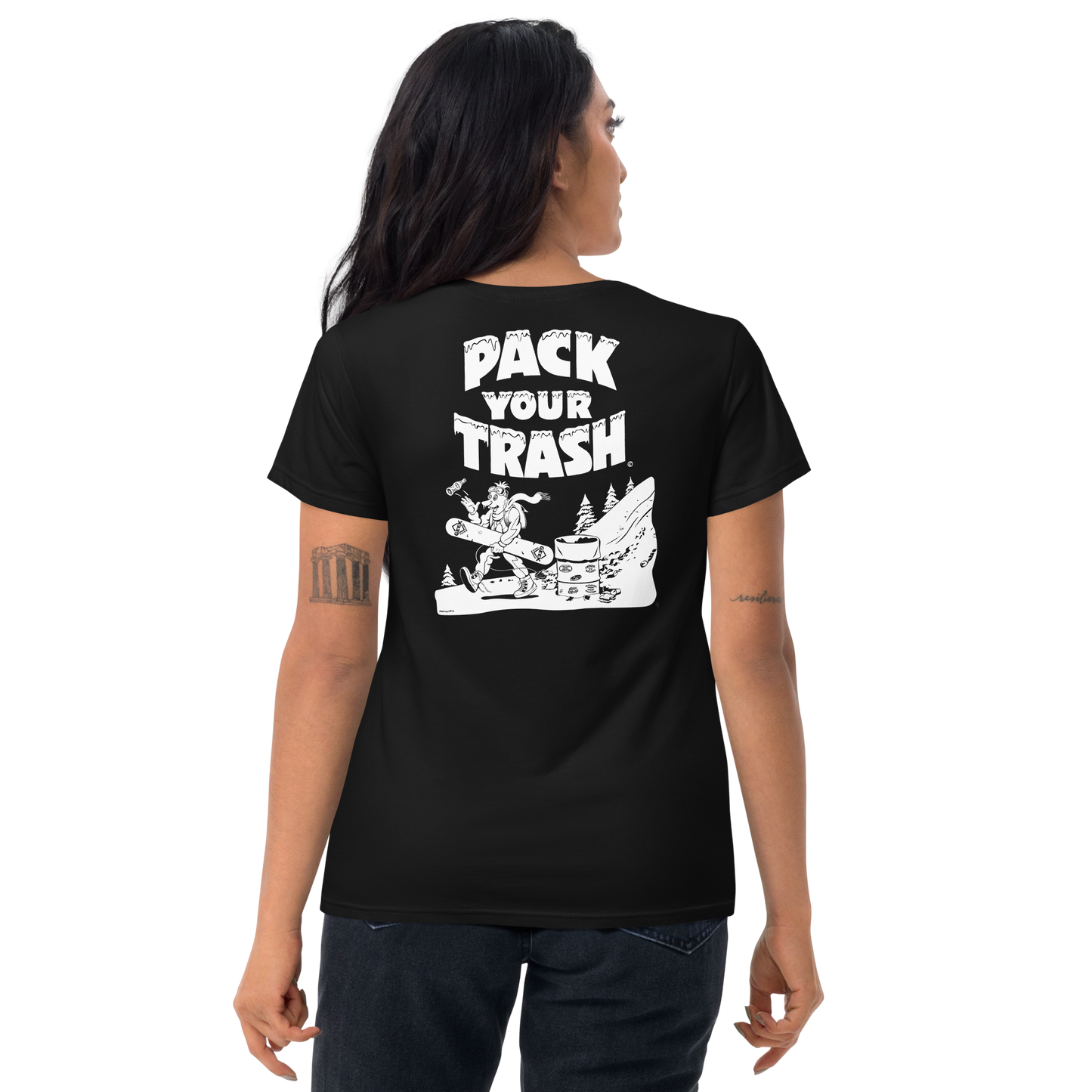 Snowboard Geek - Pack Your Trash © Original - Women's short sleeve t-shirt