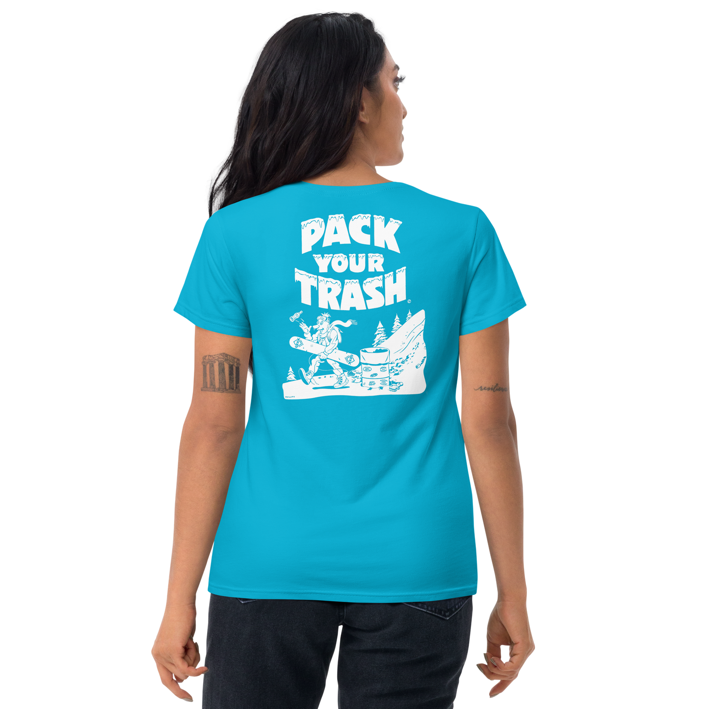 Snowboard Geek - Pack Your Trash © Original - Women's short sleeve t-shirt