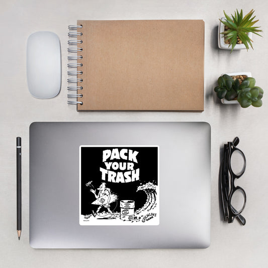 Pack Your Trash - Surf Geek - SquareBubble-free stickers