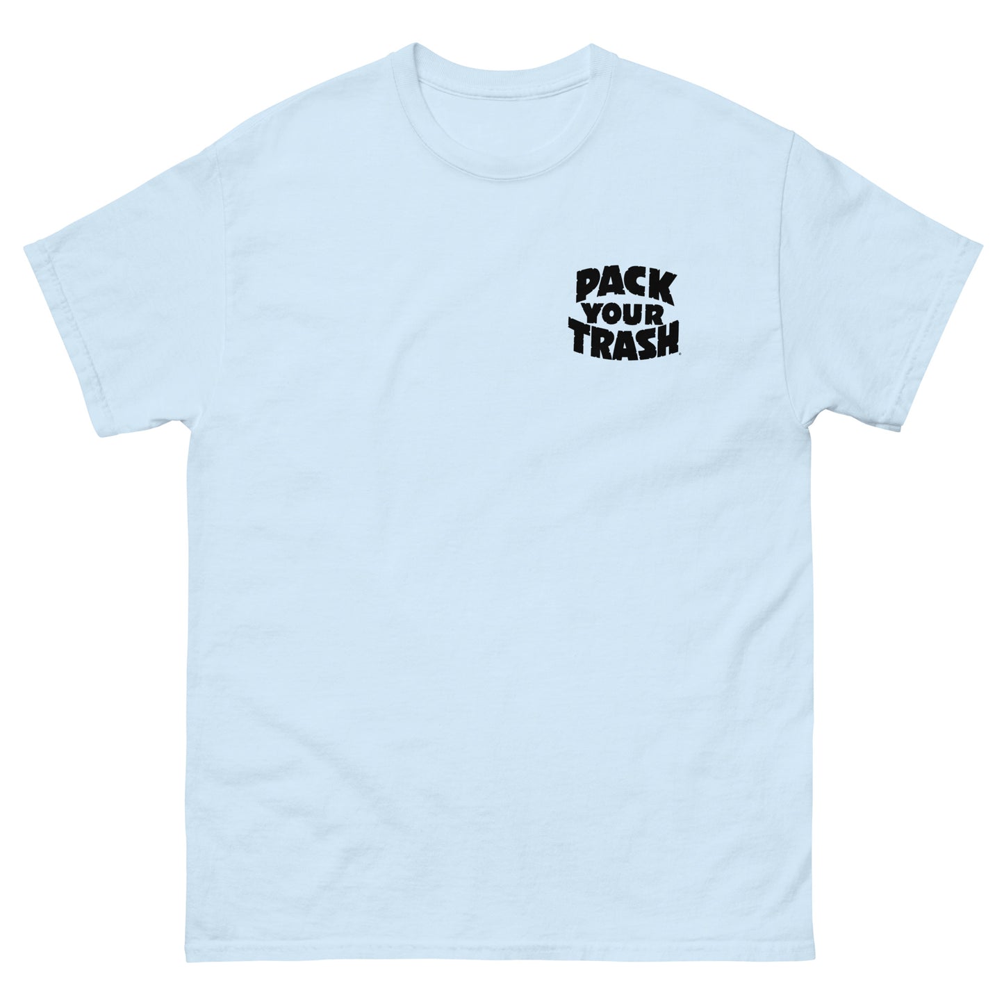 Pack Your Trash - Surf Geek - Dark Print on Light Shirt - Men's classic tee