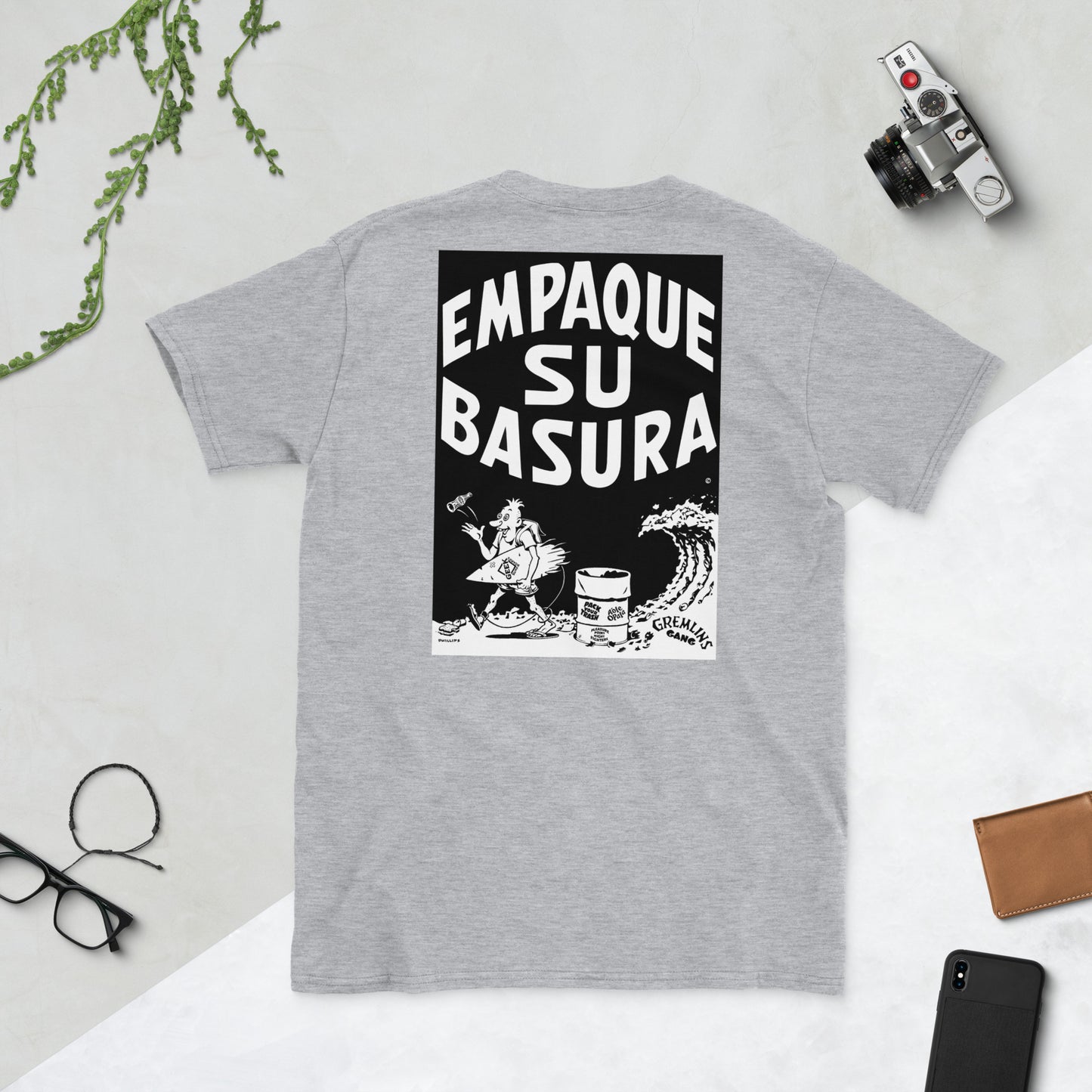 Pack Your Trash - Empaque Su Basura - Dark print on Light shirt - Short-Sleeve Unisex T-Shirt