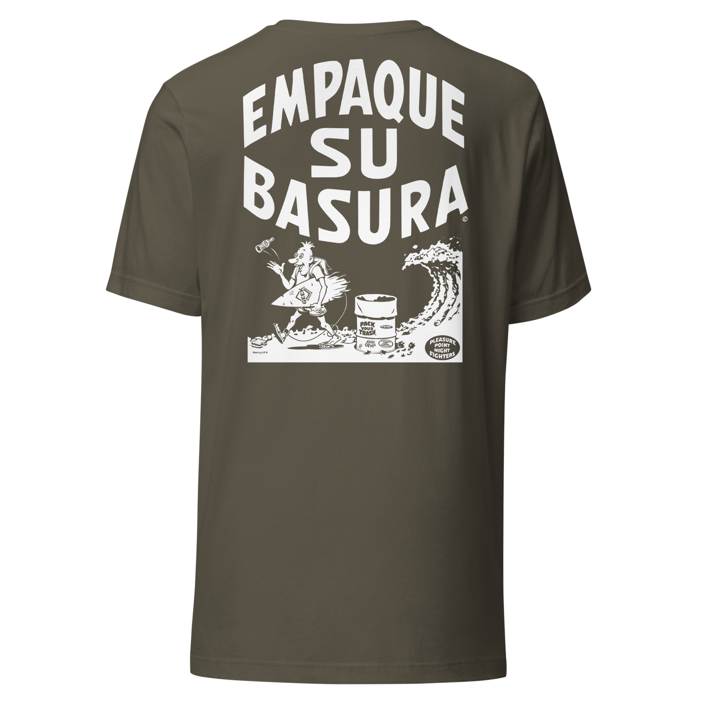 Pack Your Trash © - Surf Geek - Empaque Su Basura - Unisex t-shirt