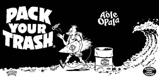 Stickers - Pack Your Trash © SURF GEEK Stickers 7.5"x3.75" = Bumper sticker (500 count)
