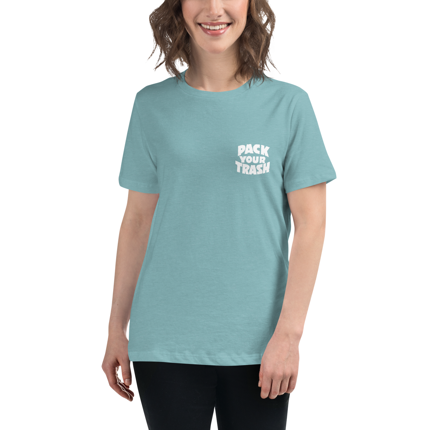 Pack Your Trash © - Hand Tube back-PYT front - Women's Relaxed T-Shirt
