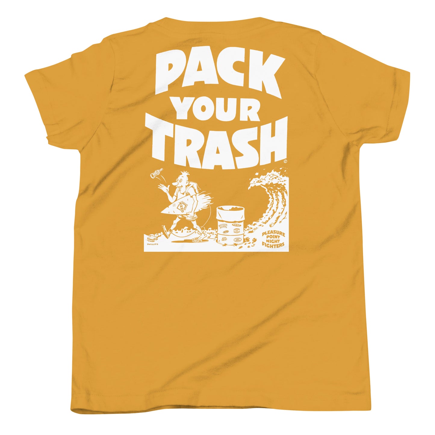 Pack Your Trash - Surfer Geek - Youth Short Sleeve T-Shirt