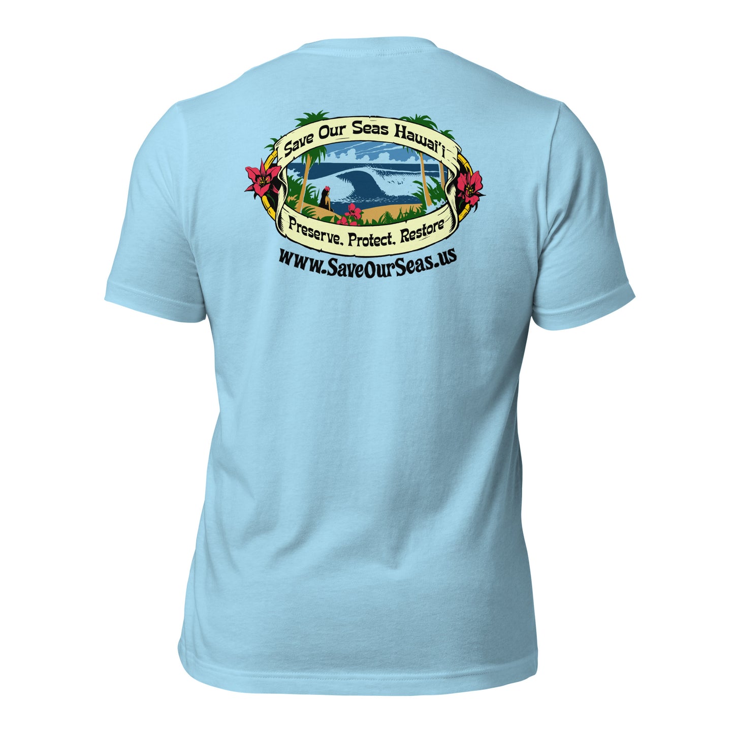 Save Our Seas Hawaii Back - CocoWireless Front - Unisex t-shirt