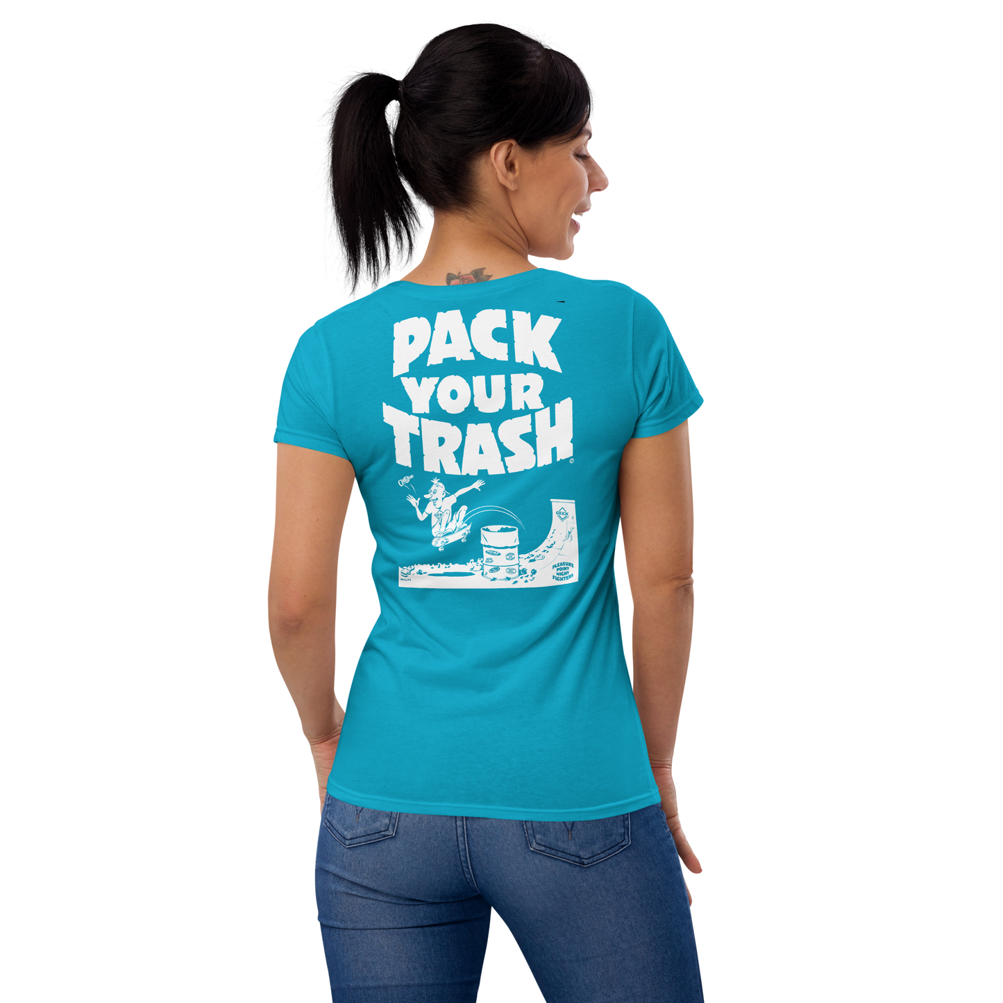Skater Geek - Pack Your Trash © Original - Women's short sleeve t-shirt